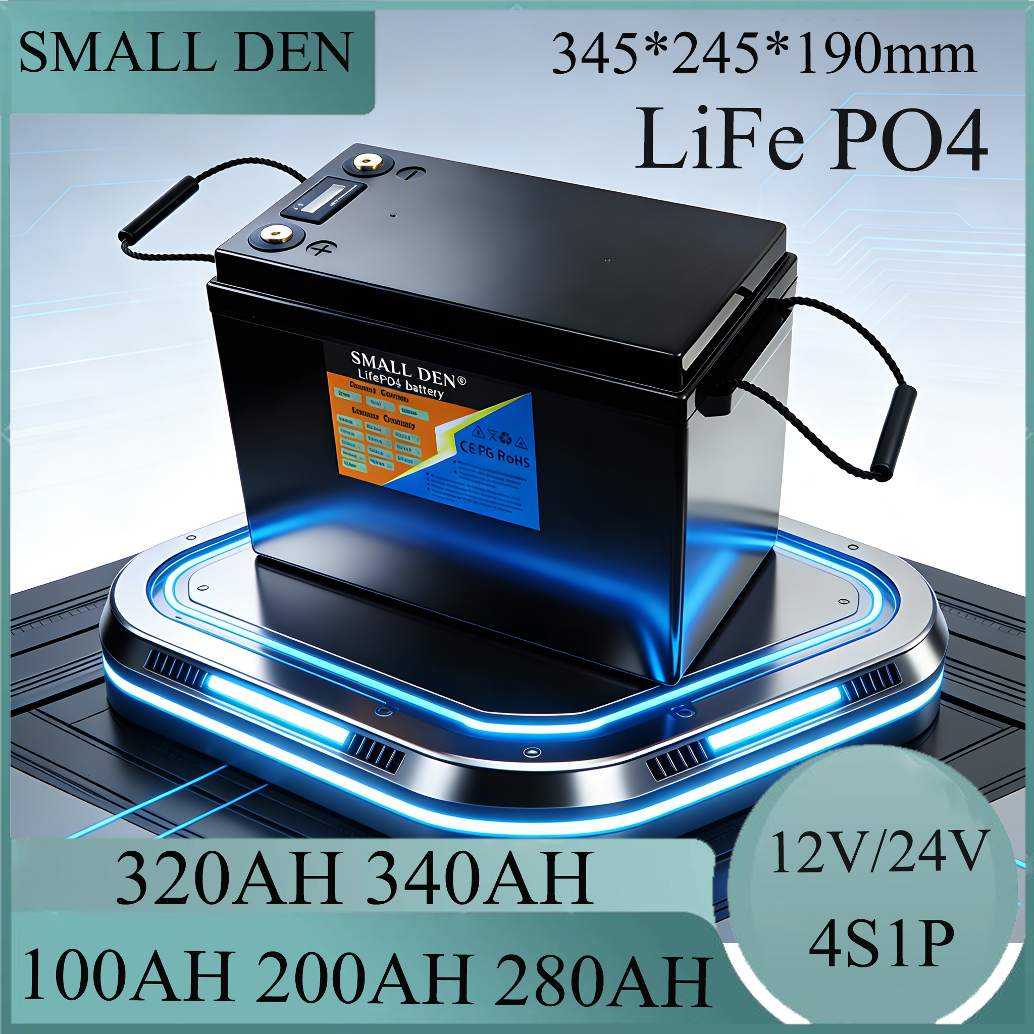 Solar Oven Camp - 12V /24V 340Ah 280Ah 200AH 100Ah
