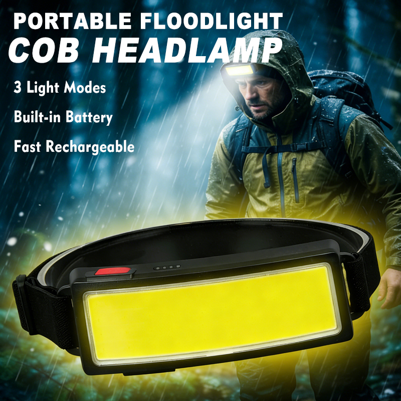 Camping Cooking Fish - Powerful COB LED Headlamp 4 Lighting