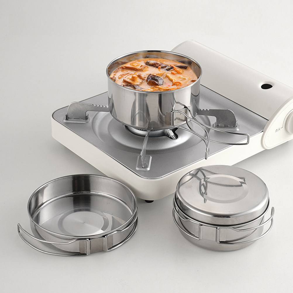 Camping Cooking Utensil Set - 1Set Stainless Steel Camping Cookware Portable