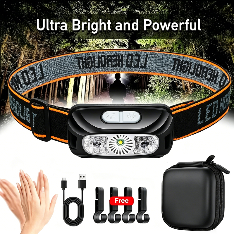 Camping Cooking Fish - Strong Light Headlamp Portable LED Sensor