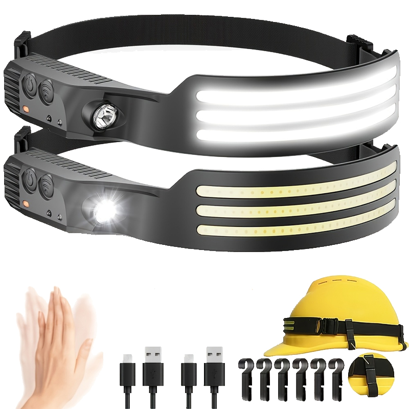 Camping Cooking Fish - LED Sensor Headlamp USB Rechargeable Led