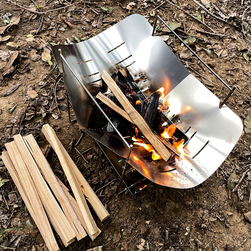 Camping Cooking Fire Stove - Wood Burning Camping Stove Portable Foldable