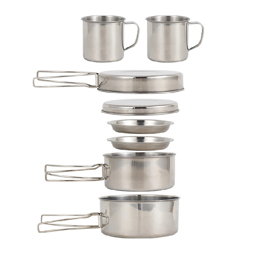 8pcs/Set Camping Cookware Mess - Camping Cooking Roll ulasan dan harga