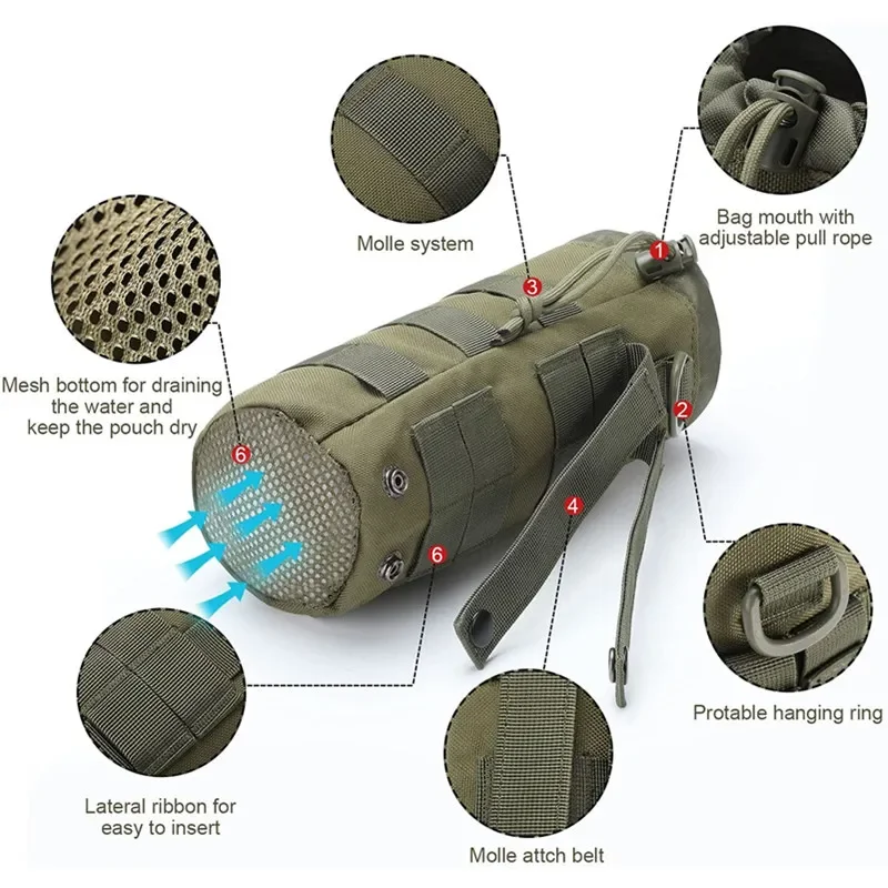 Tactical Molle Water Bottle Ba - Camping Cooking Can ulasan dan harga