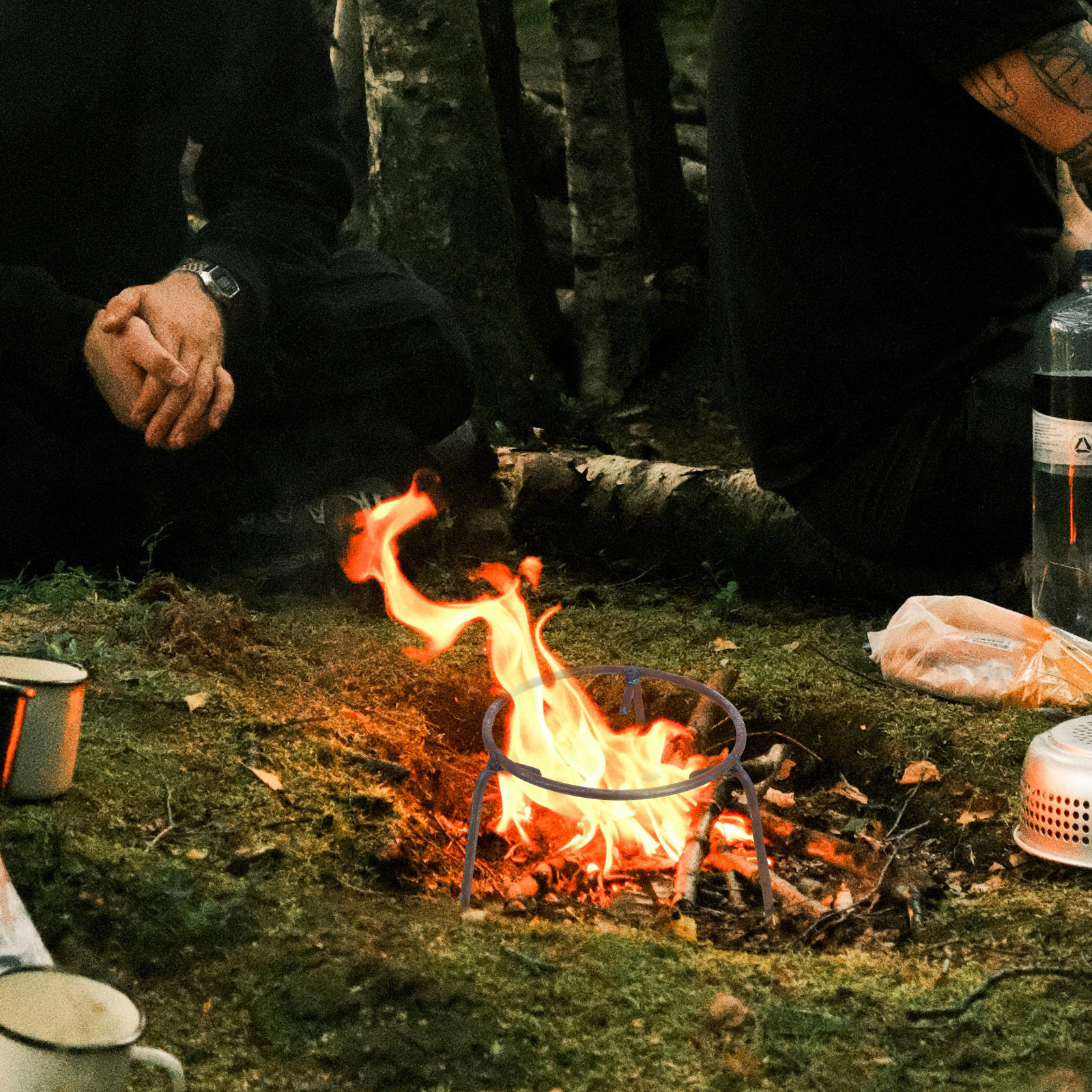 High Strength Rebar Tripod Pot - Camping Cooking Fire Stove ulasan dan harga