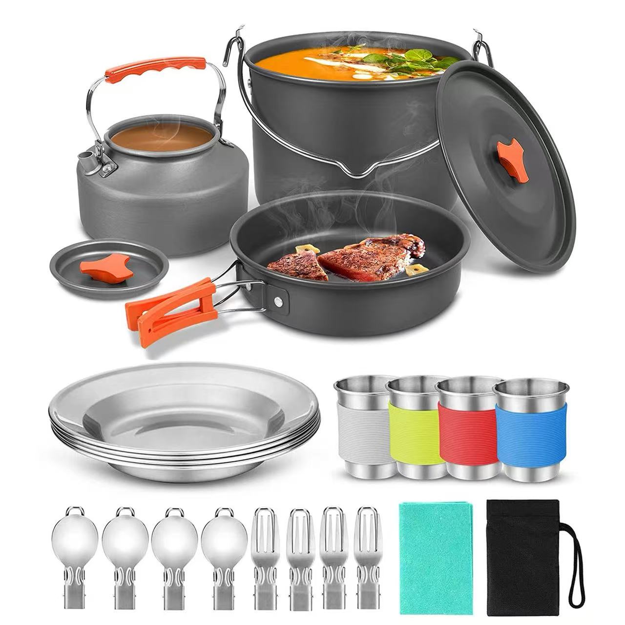 4-5 person aluminum outdoor ca - Camping Cooking One Pot ulasan dan harga