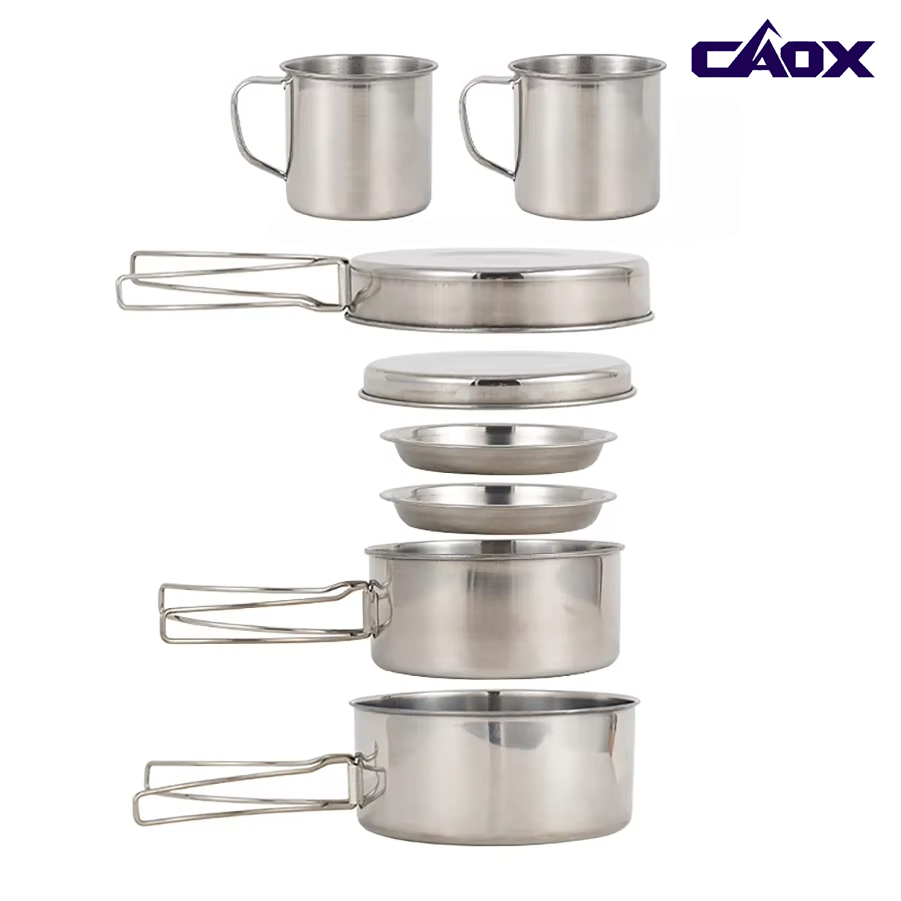 CAOX 8pcs/Set Camping Cookware - Camping Cooking Pack ulasan dan harga