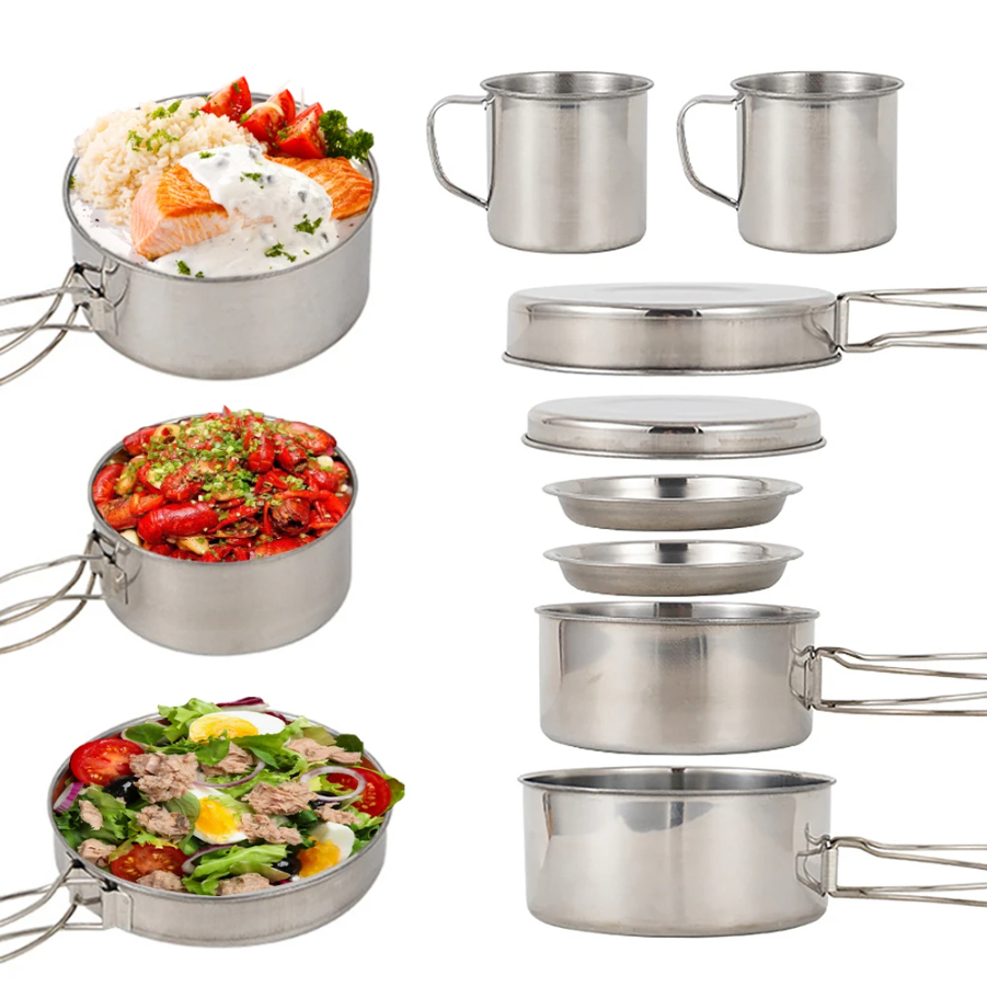 CAOX 8pcs/Set Camping Cookware - Camping Cooking Pack ulasan dan harga
