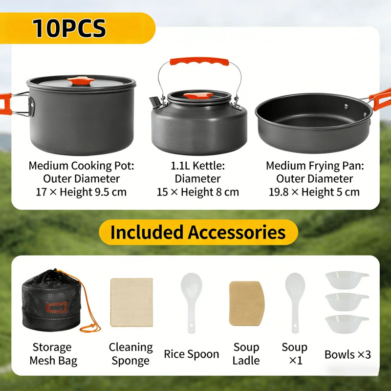 Ultralight Aluminium Camping P - Camping Cooking Pack ulasan dan harga
