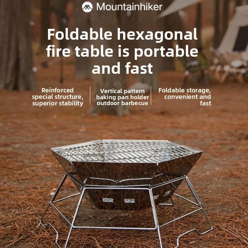 MOUNDAINHIKER Camping BBQ Port - Camping Cooking Fire Stove ulasan dan harga