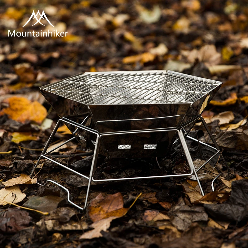 MOUNDAINHIKER Camping BBQ Port - Camping Cooking Fire Stove ulasan dan harga