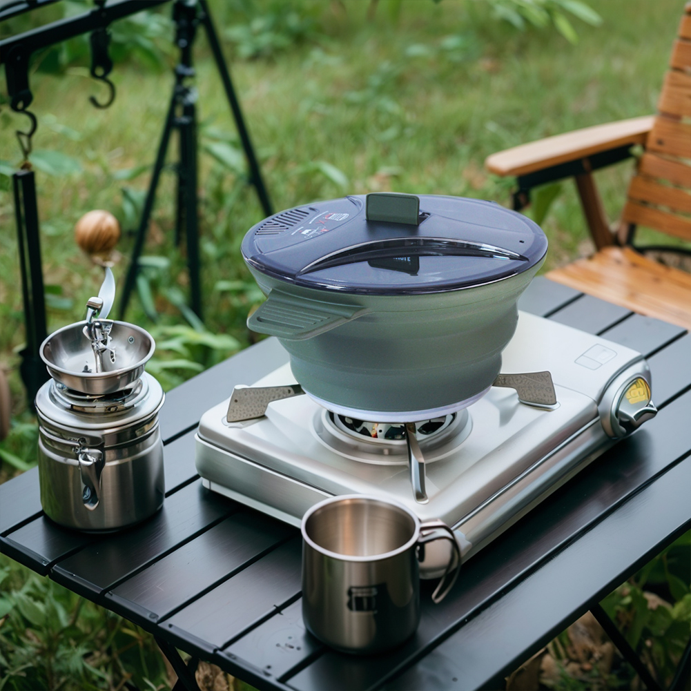Outdoor Camping Folding Pot, S - Camping Cooking Utensil Set ulasan dan harga