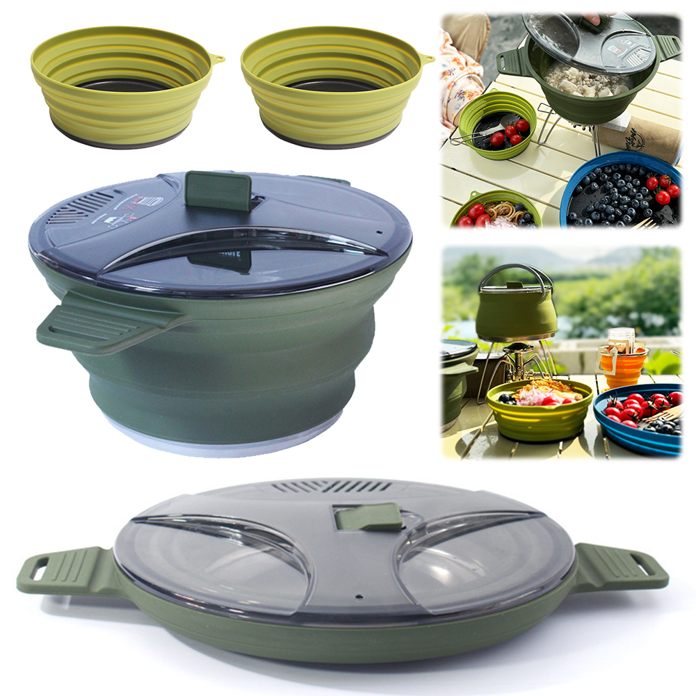 Outdoor Camping Folding Pot, S - Camping Cooking Utensil Set ulasan dan harga