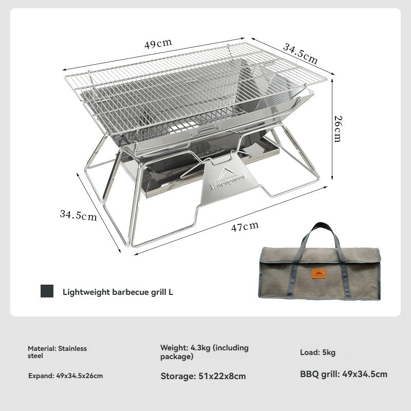 CAMPINGMOON MT-3 Large Folding - Camp Grill Portable Folding ulasan dan harga