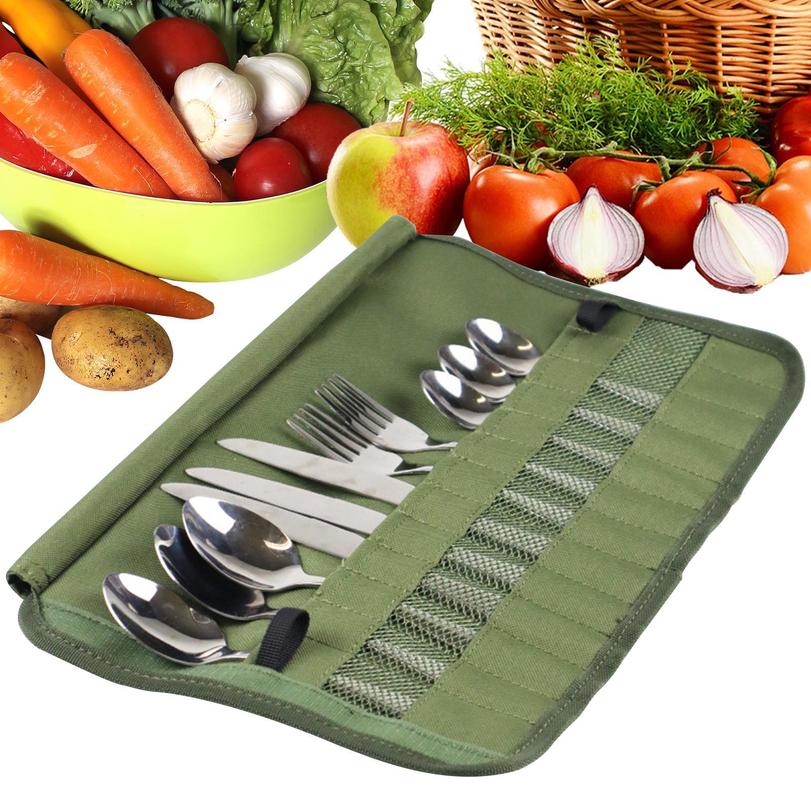 Camping Tableware Roll Bag Kit - Camping Cooking Pack ulasan dan harga