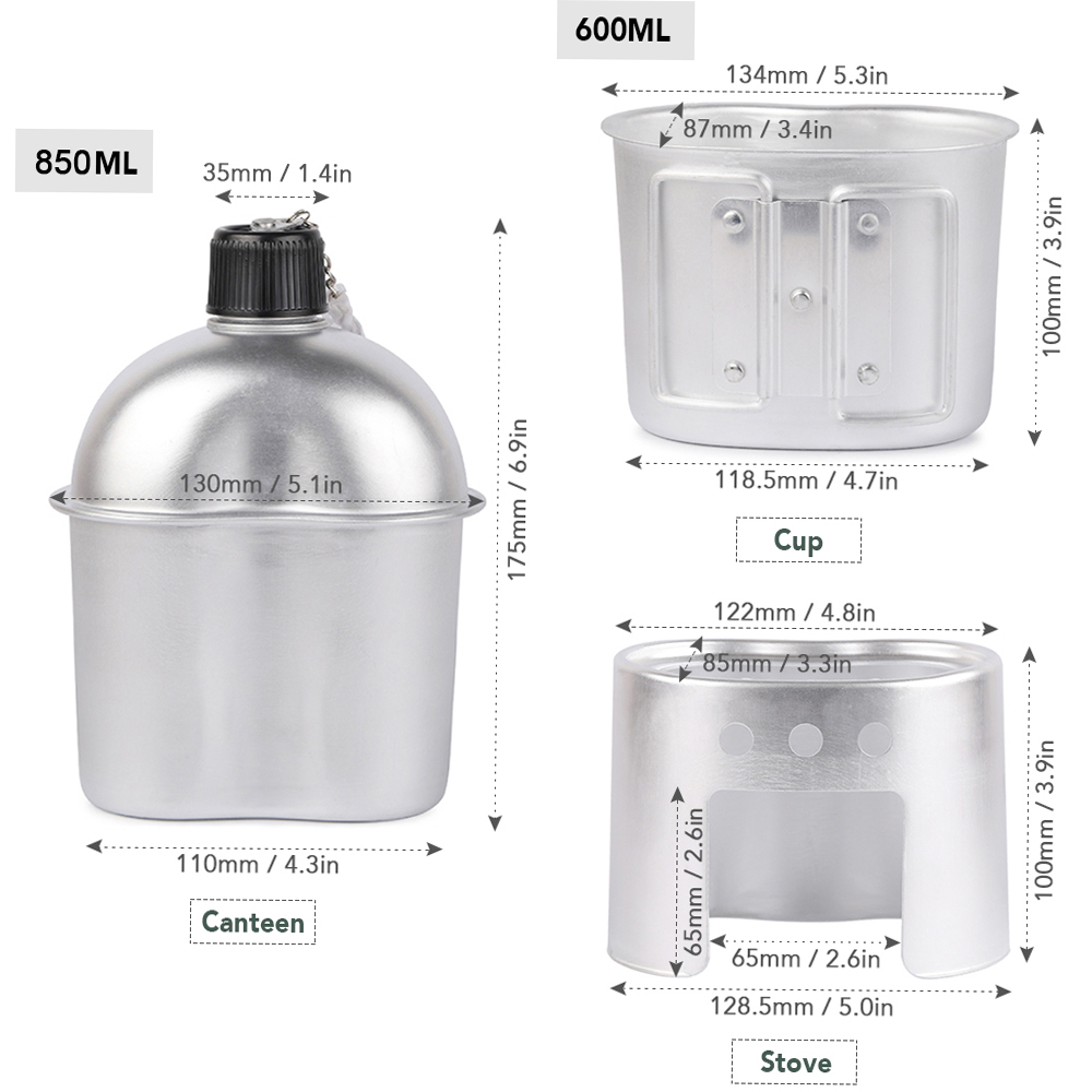 4pcs Cookware Set Aluminum Mil - Camp Spork Set ulasan dan harga