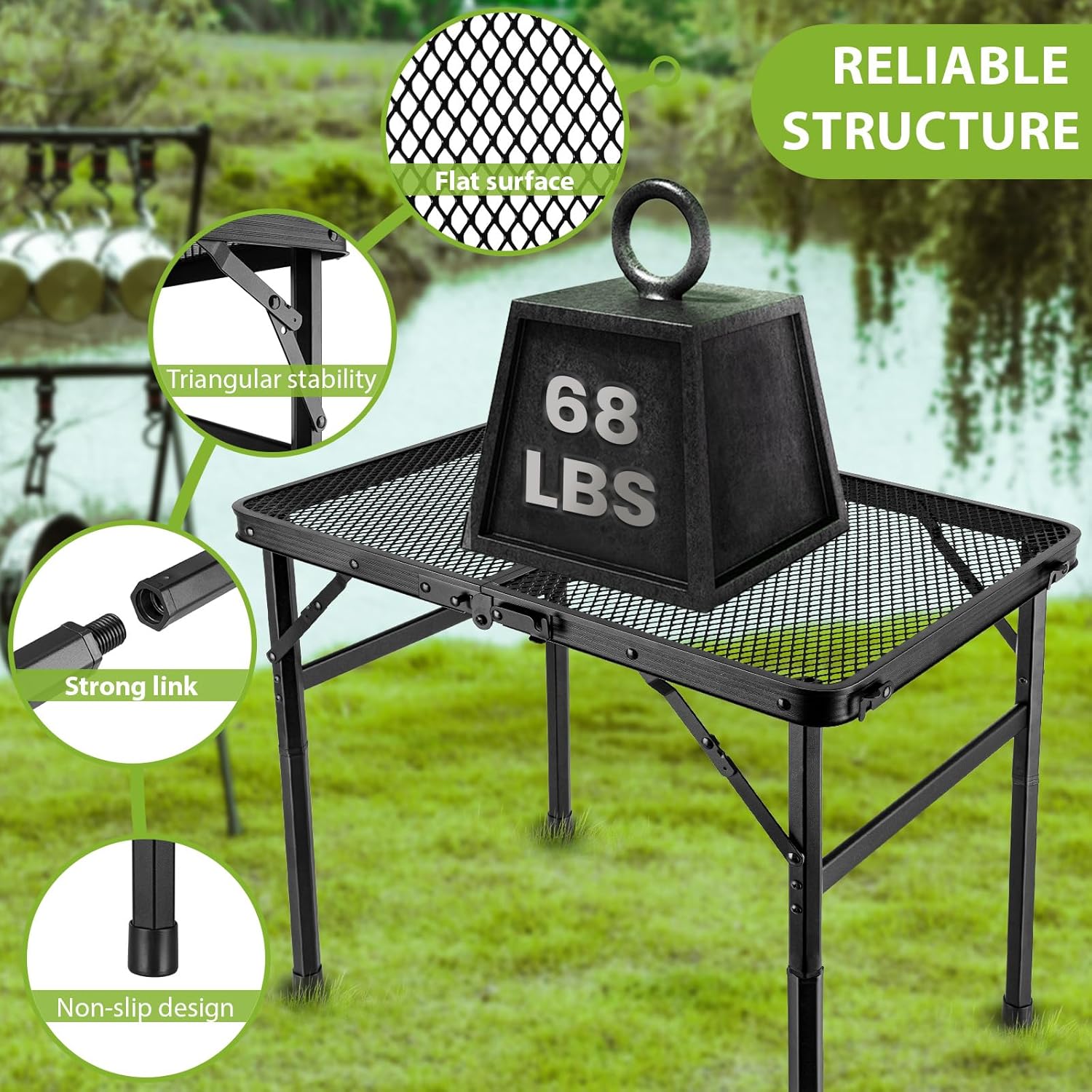 2x1.3 FT Folding Camping Table - Camp Grill Portable Folding ulasan dan harga