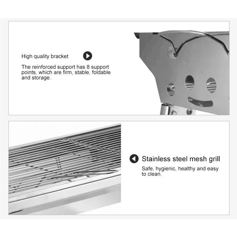 Large Stainless Steel BBQ Gril - Camp Grill Portable Folding ulasan dan harga