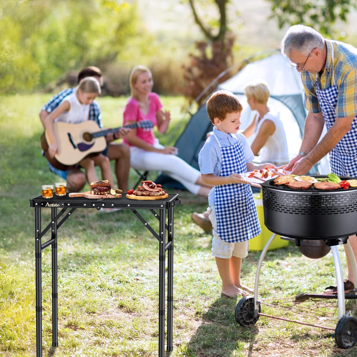 Folding Grill Table, Aluminum  - Camp Grill Portable Folding ulasan dan harga