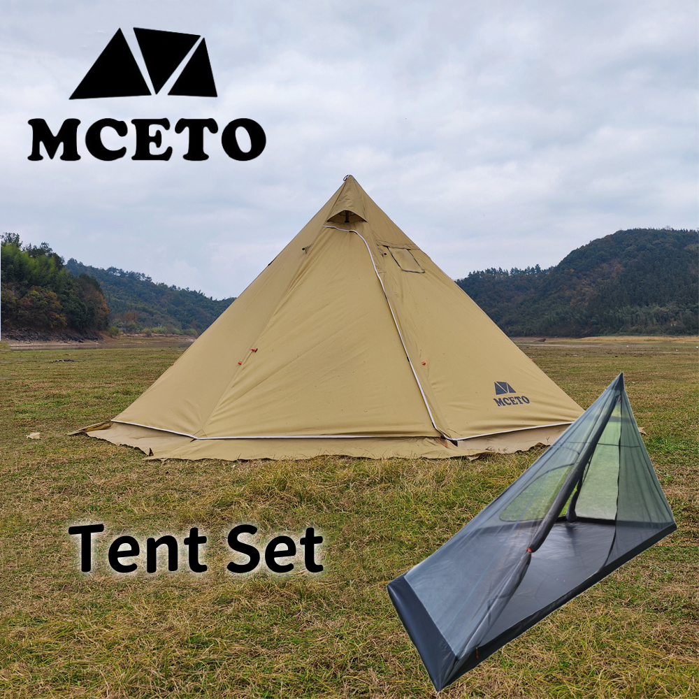 Pyramid Tent Set Outdoor Winte - Campfire Cooking In Another World ulasan dan harga