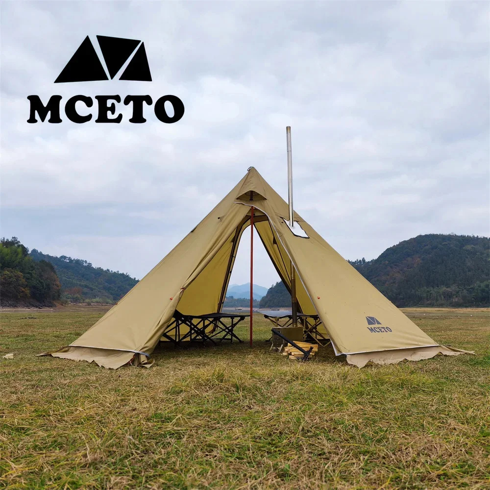 Pyramid Tent Set Outdoor Winte - Campfire Cooking In Another World ulasan dan harga