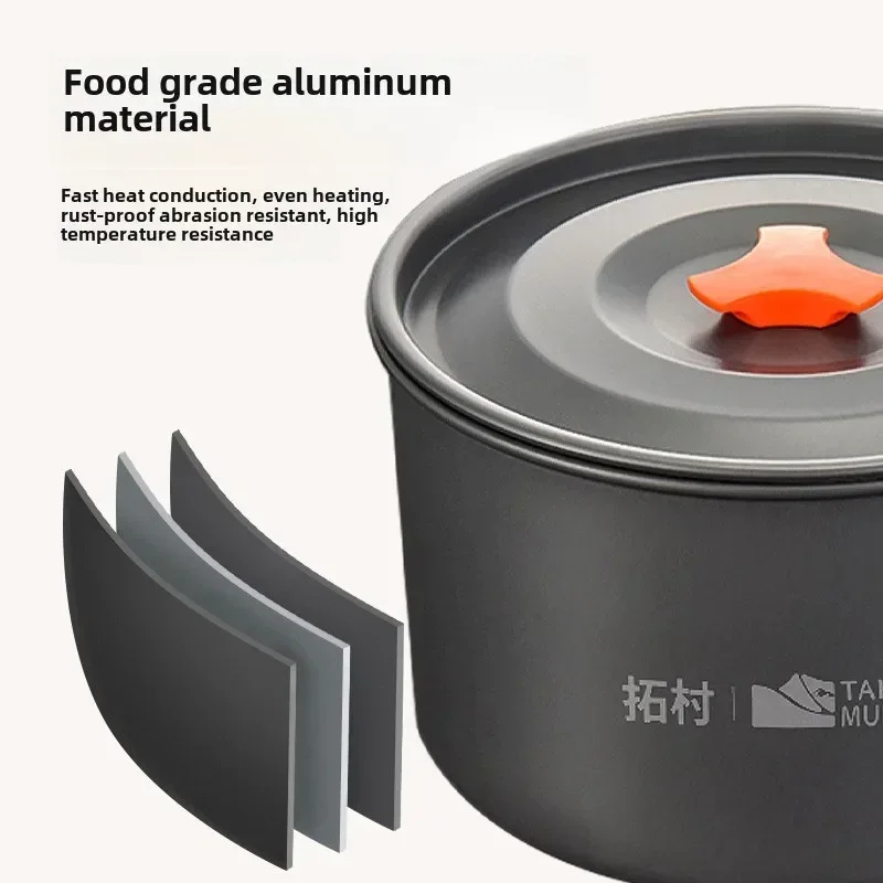 10PCS Ultralight Aluminum Camp - Camping Cooking One Pot ulasan dan harga