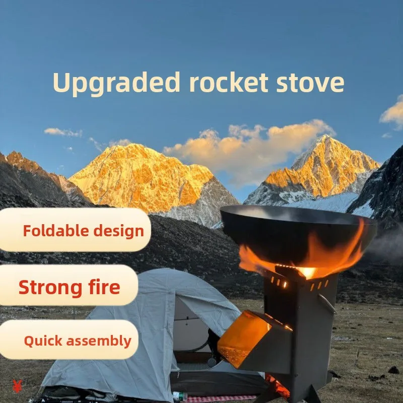 Integrated Outdoor Folding Woo - Camping Cooking Fire Stove ulasan dan harga