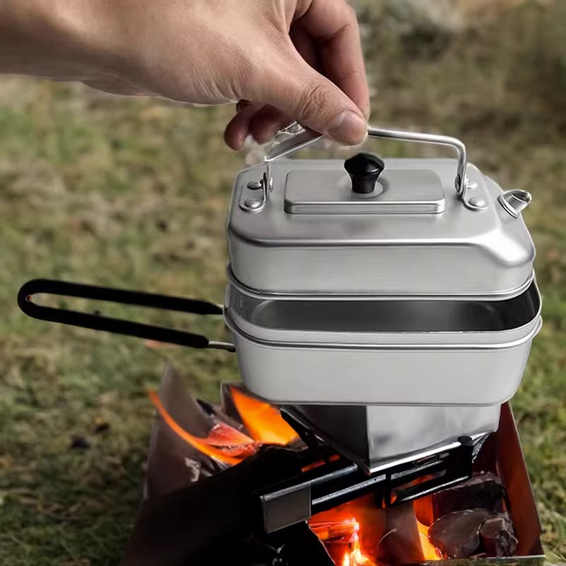 Ultralight Portable Picnic Cam - Camping Cooking Set With Kettle ulasan dan harga