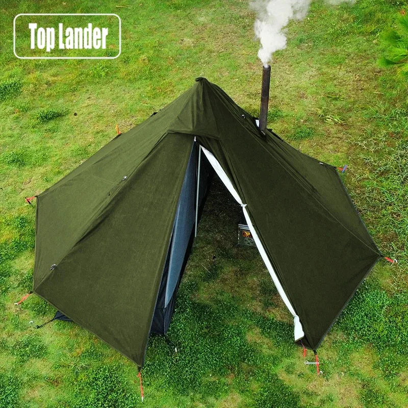 Camping Hot Tent with Chimney  - Campfire Cooking In Another World ulasan dan harga