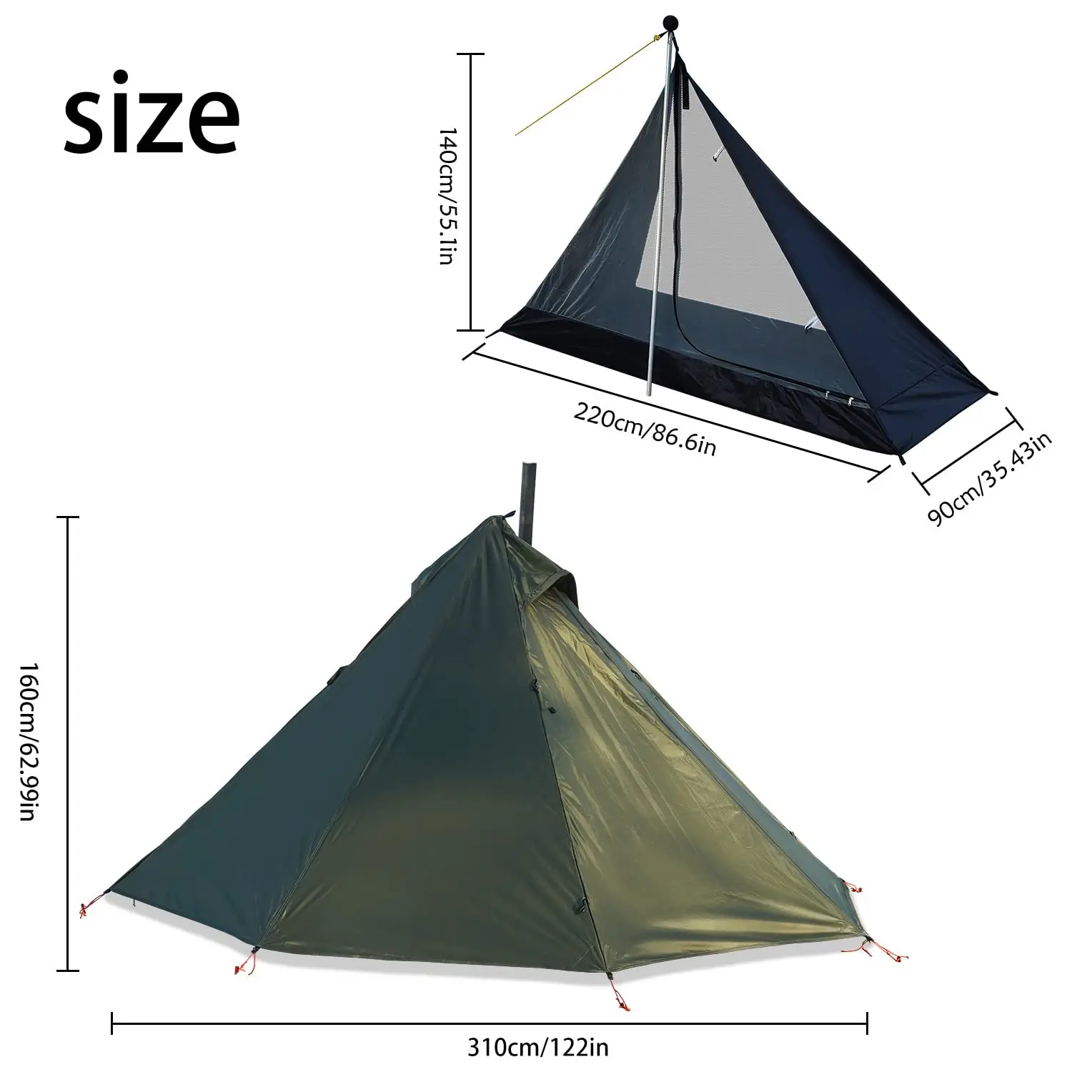 Camping Hot Tent with Chimney  - Campfire Cooking In Another World ulasan dan harga