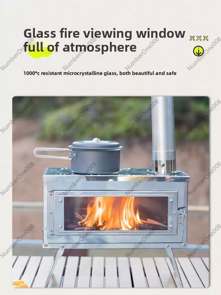 Portable Stainless Steel Wood  - Camping Cooking Fire Stove ulasan dan harga