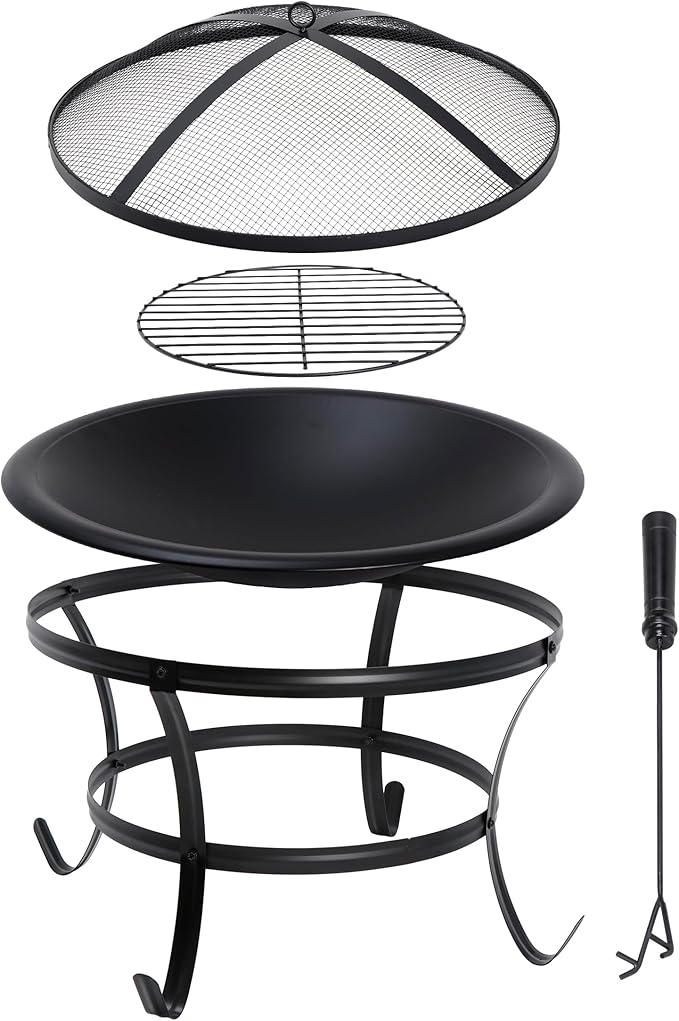 BBQ Grill Outdoor Wood Burning - Camping Cooking Fire Stove ulasan dan harga