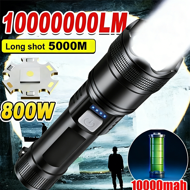 High Strong Power Led Flashlig - Camping Cooking Fish ulasan dan harga