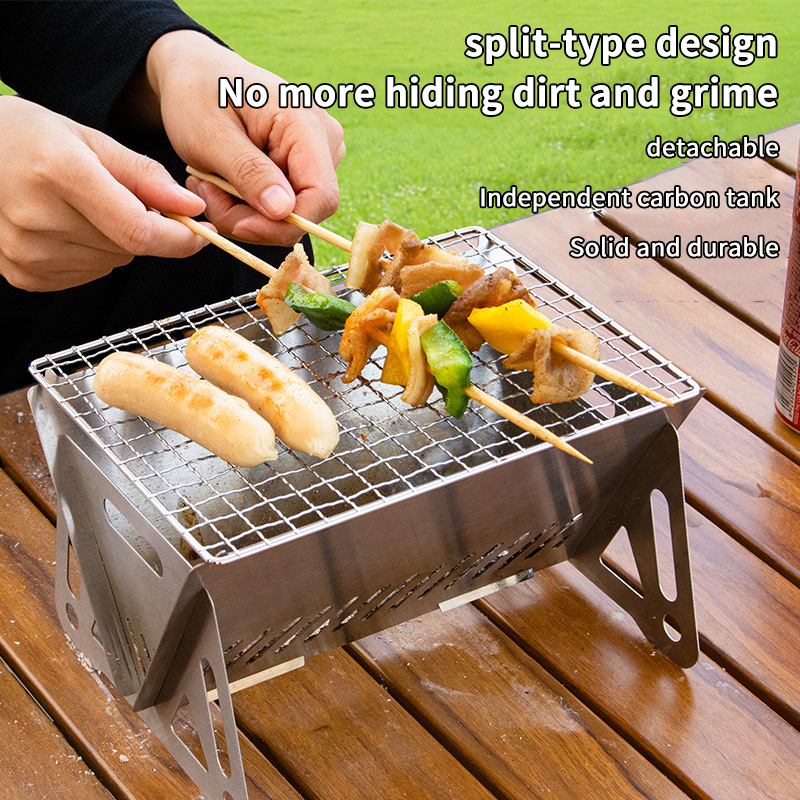 Portable Folding Stainless Ste - Camp Grill Portable Folding ulasan dan harga