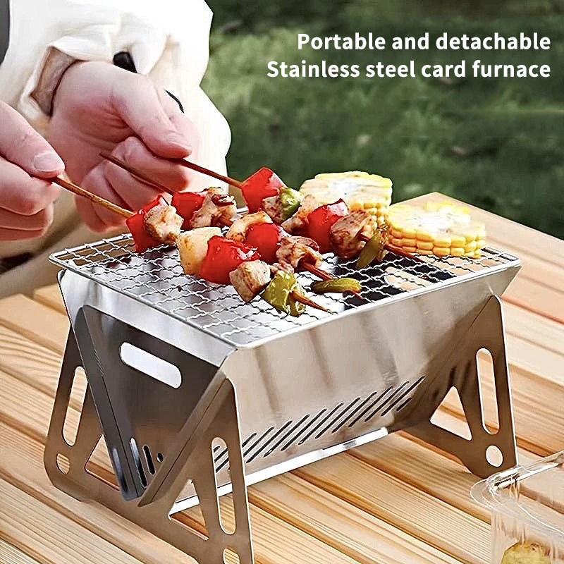 Portable Folding Stainless Ste - Camp Grill Portable Folding ulasan dan harga