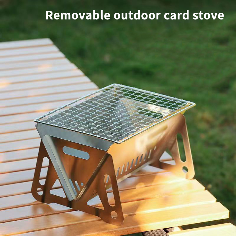 Portable Folding Stainless Ste - Camp Grill Portable Folding ulasan dan harga