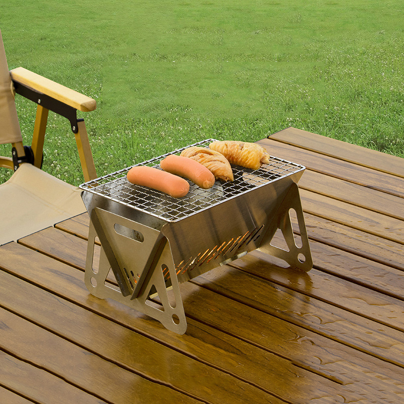 Portable Folding Stainless Ste - Camp Grill Portable Folding ulasan dan harga