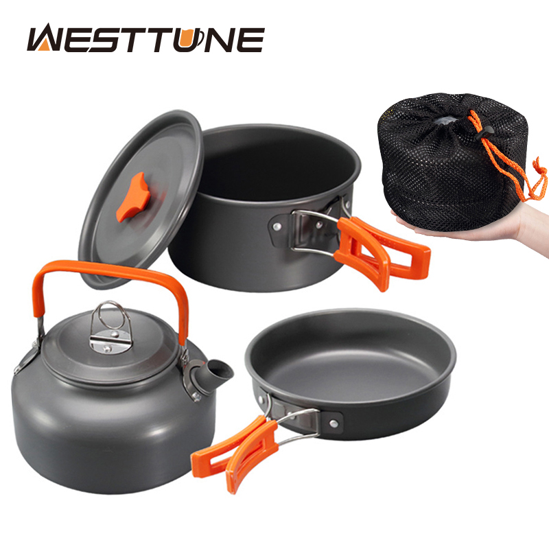 WESTTUNE Camping Cookware Kit  - Camping Cooking Set With Kettle ulasan dan harga