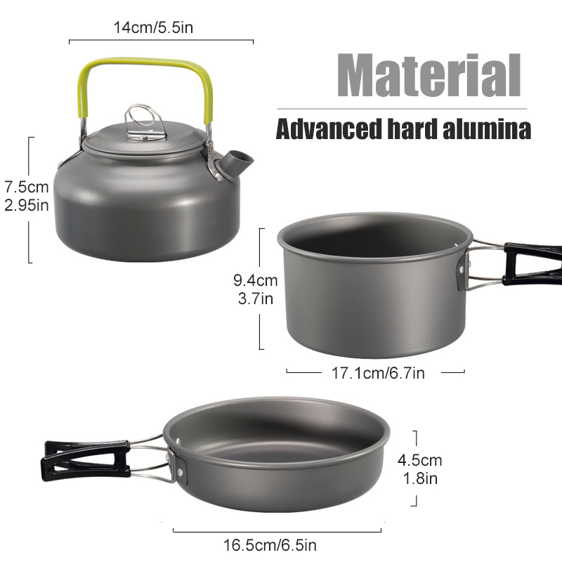 WESTTUNE Camping Cookware Kit  - Camping Cooking Set With Kettle ulasan dan harga