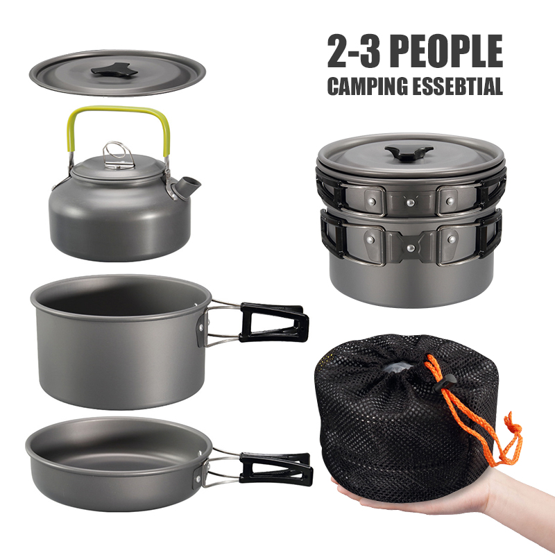 WESTTUNE Camping Cookware Kit  - Camping Cooking Set With Kettle ulasan dan harga