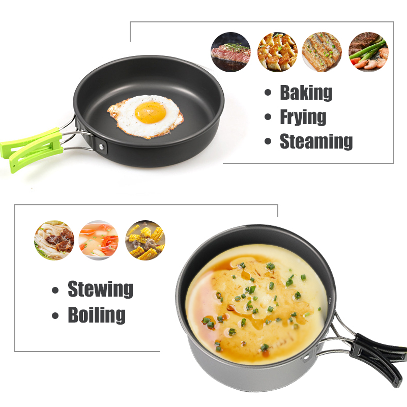 WESTTUNE Camping Cookware Kit  - Camping Cooking Set With Kettle ulasan dan harga