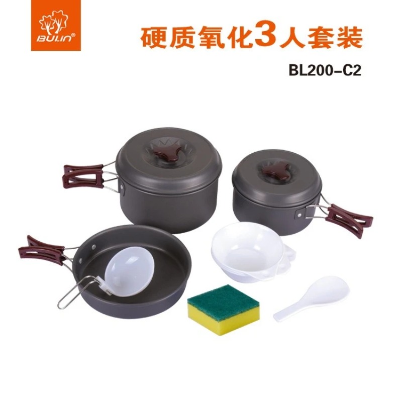 Bulin Outdoor Pot Set Pot Camp - Camping Cooking Set With Kettle ulasan dan harga