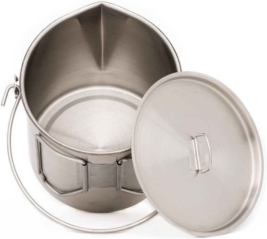 Stainless Steel Bush Pot and L - Camping Cooking Lightweight ulasan dan harga