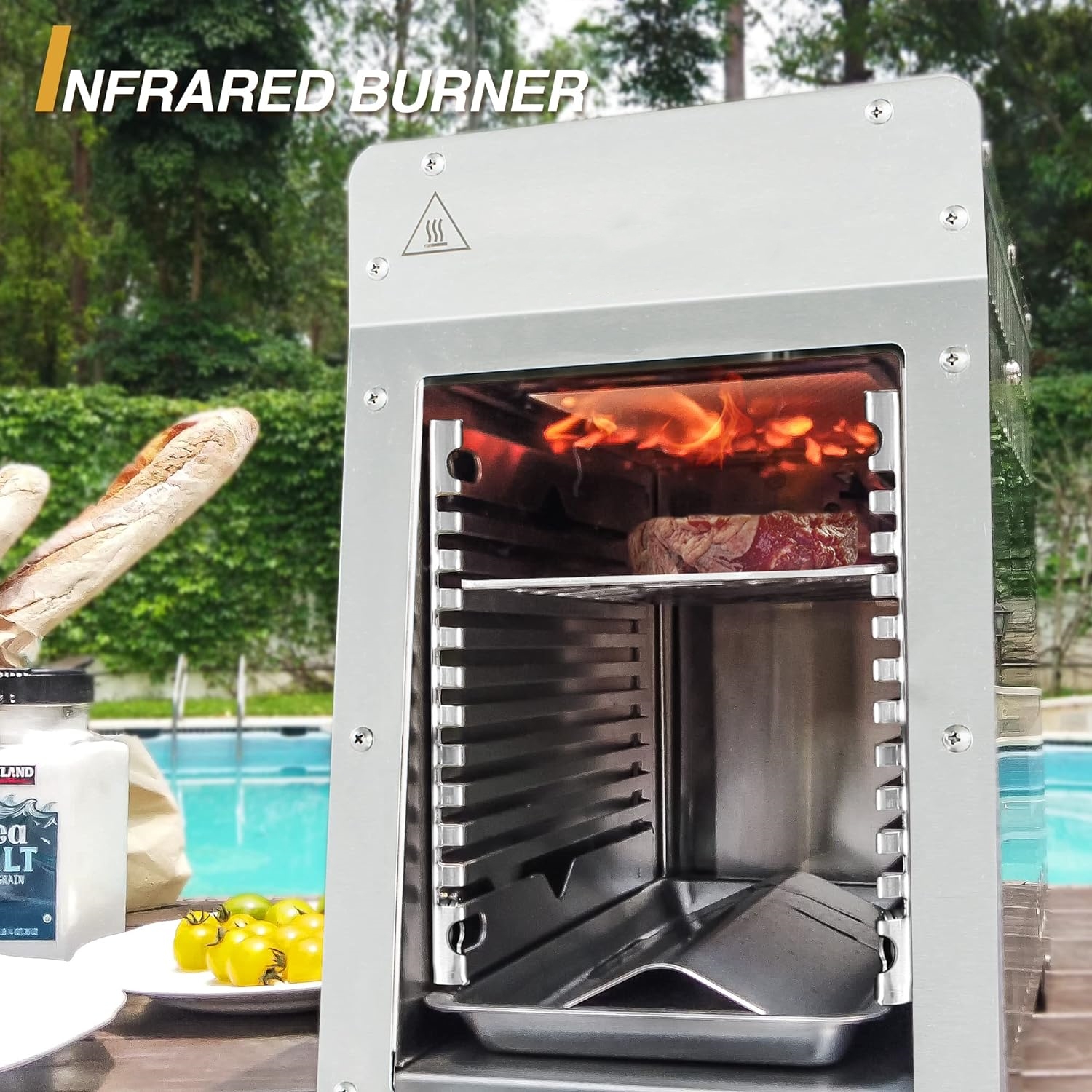 Stainless Steel Propane Grill  - Camping Cooking Broiler ulasan dan harga