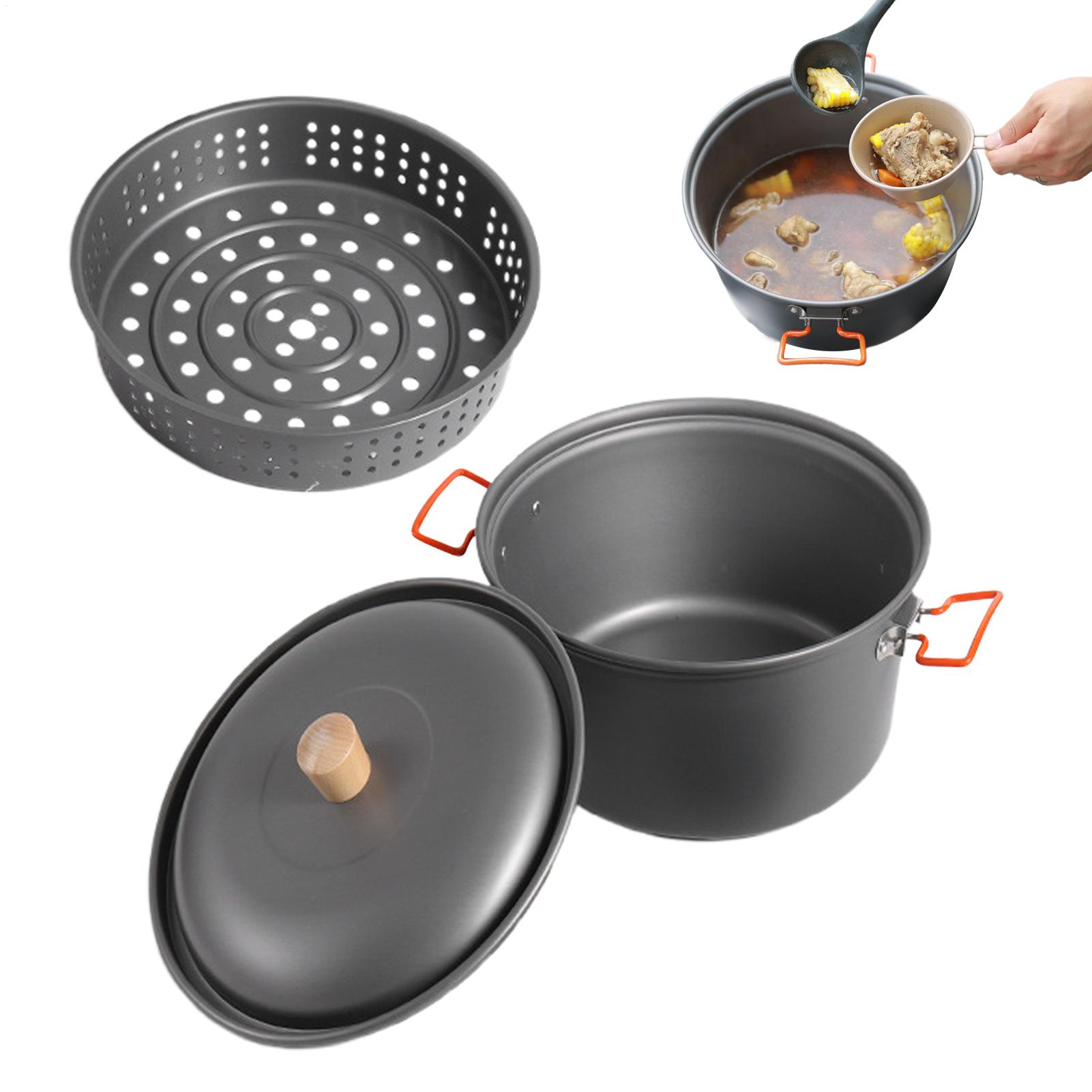 7.5L Portable Camping Steamer  - Camping Cooking Set With Kettle ulasan dan harga