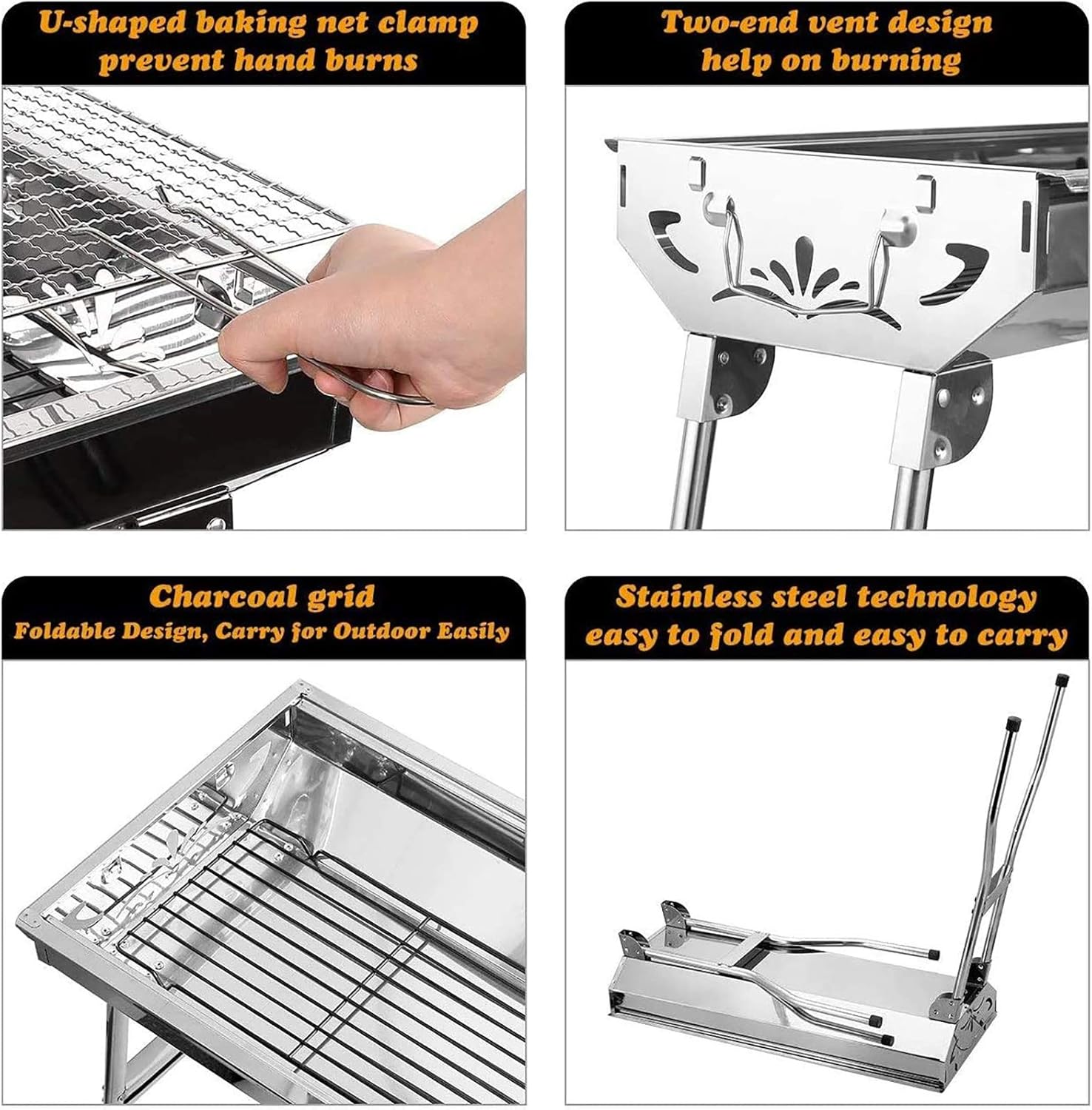 Portable BBQ Charcoal Grill, F - Camp Grill Portable Folding ulasan dan harga