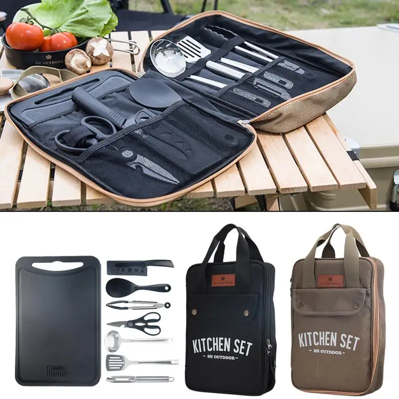 8pcs Camping Kitchen Cookware  - Camping Cooking Pack ulasan dan harga