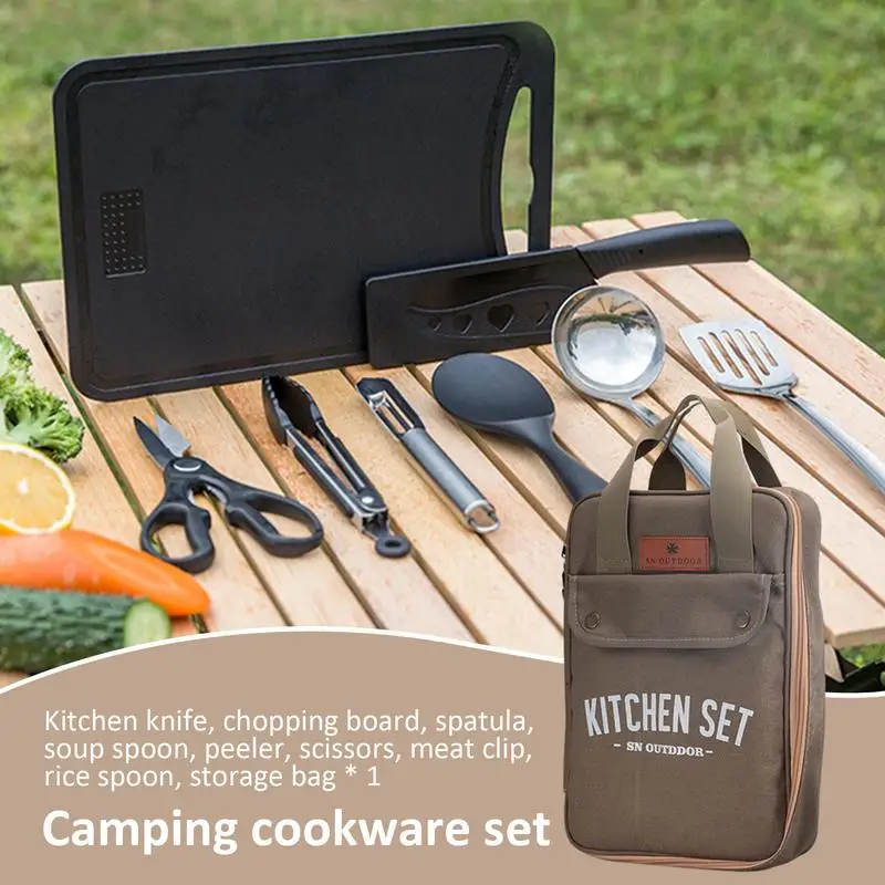 8pcs Camping Kitchen Cookware  - Camping Cooking Pack ulasan dan harga