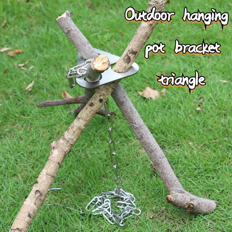 1pc Camping Hanging Tripod W/  - Camping Cooking Fire ulasan dan harga