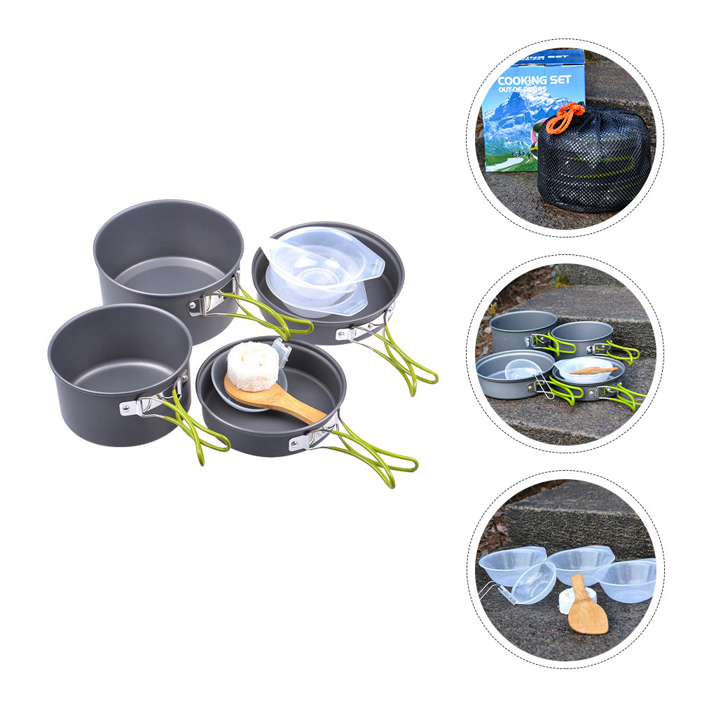 1Set Portable Camping Cookware - Camping Cooking Lightweight ulasan dan harga